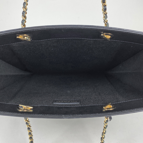 Chanel Canvas Bag Chain Coco Mark Tote Black - Picture 6 of 6